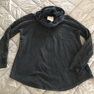 Black Mossimo Cowl Neck Tunic Sweatshirt - L